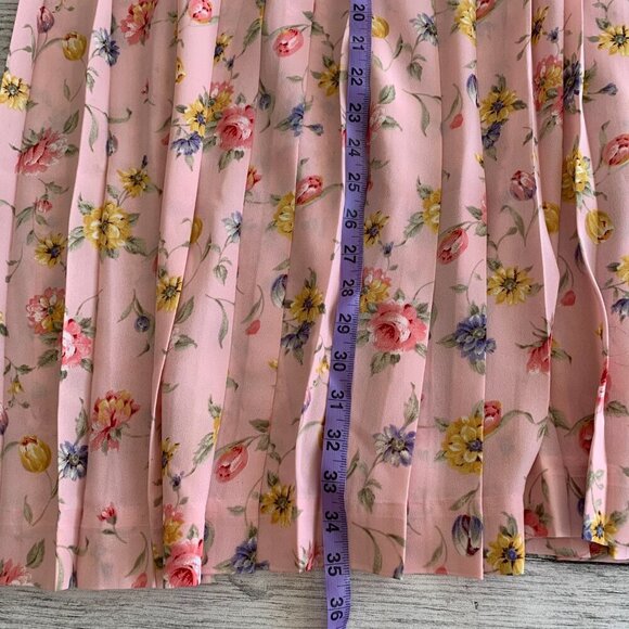 Vintage Susan Bristol Pleated Floral Chiffon Midi Skirt - Picture 11 of 11